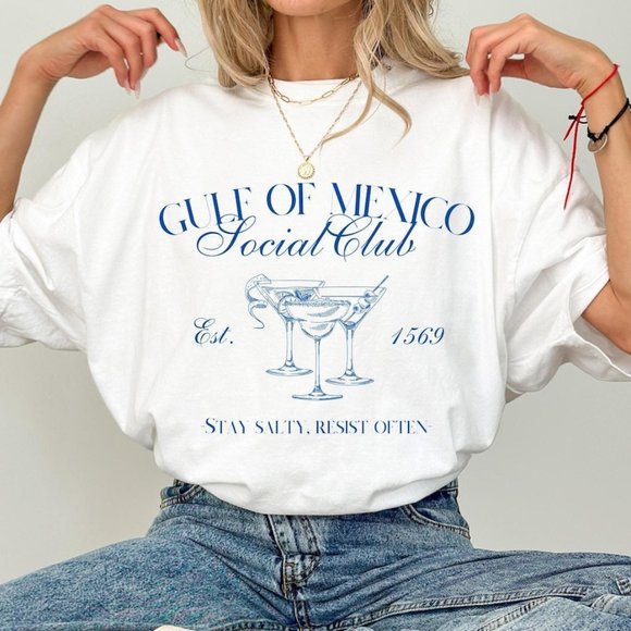 Tops - Gulf of Mexico Social Club Shirt, Tee Shirt Gift for Democrat